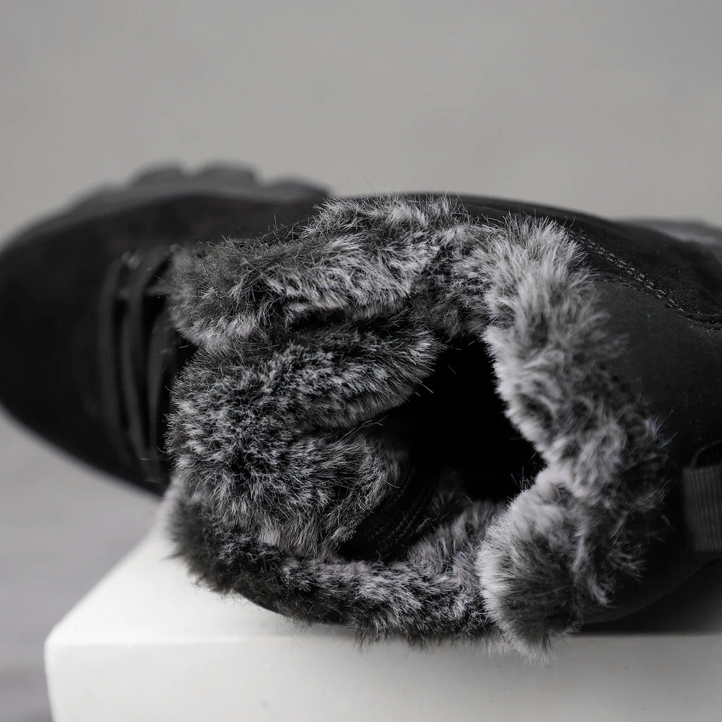 Men's snow boots with winter fleece insulation, outdoor boots, cotton shoes, lightweight boots