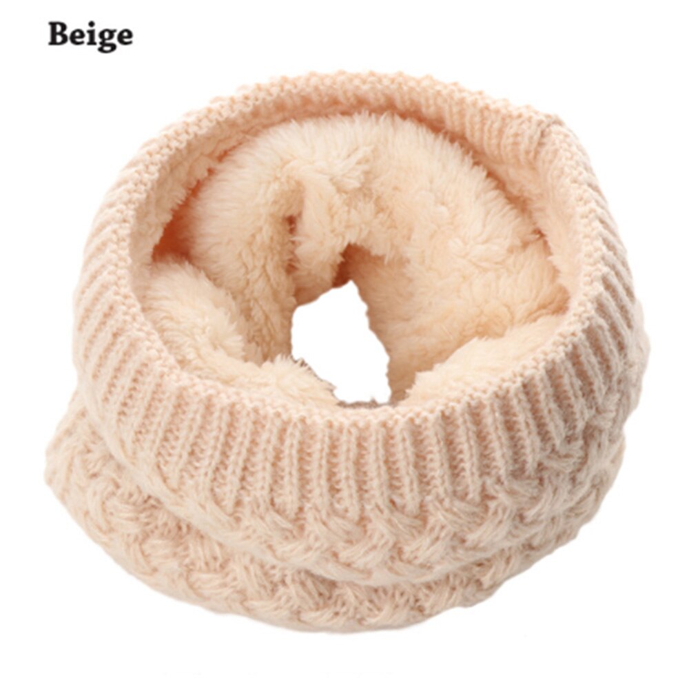 1Pc Winter Warm Brushed Knit Neck Warmer Circle Go Out Wrap Cowl Loop Snood Shawl Outdoor Ski Climbing Scarf For Men Women