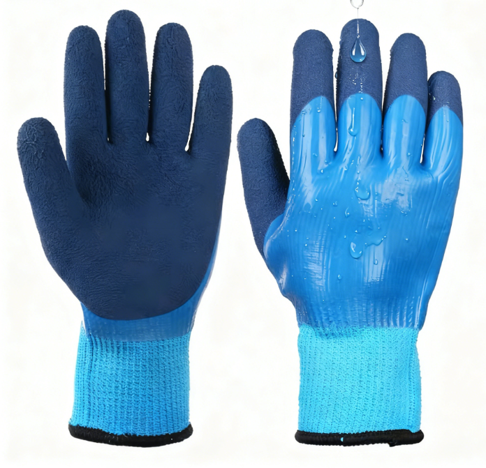 Winter waterproof protective gloves with thickened velvet