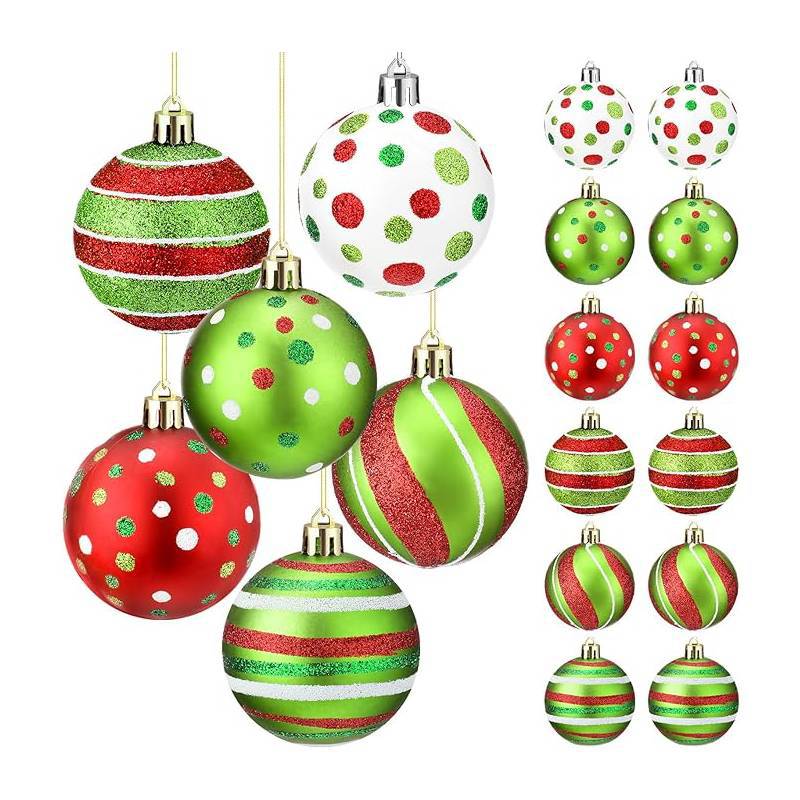 New hand-painted electroplated plastic Christmas ball set, Christmas tree pendant, shopping mall holiday decoration