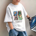 Boy's T-Shirt Short Sleeve Minecraft Print Mid to Large Kids