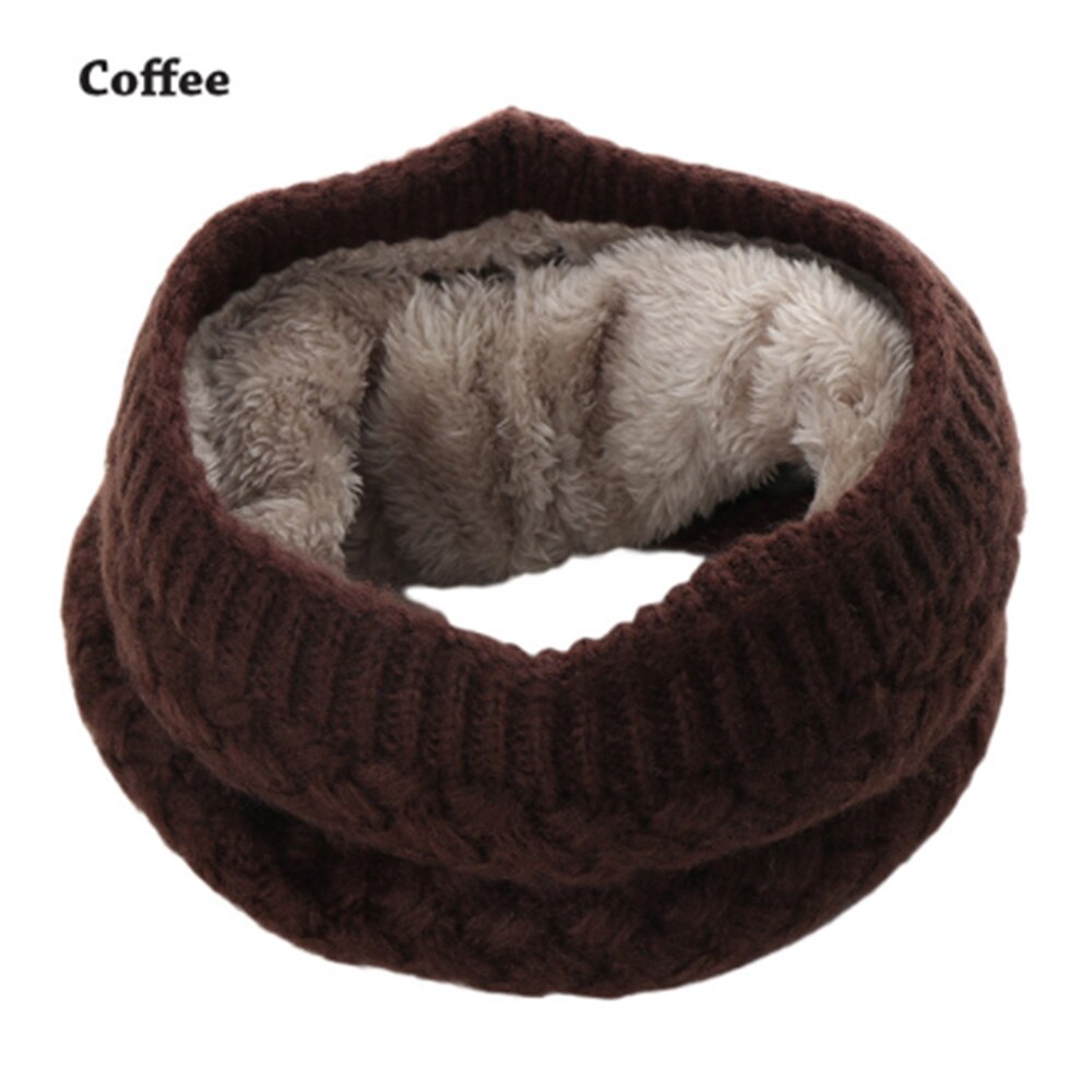 1Pc Winter Warm Brushed Knit Neck Warmer Circle Go Out Wrap Cowl Loop Snood Shawl Outdoor Ski Climbing Scarf For Men Women