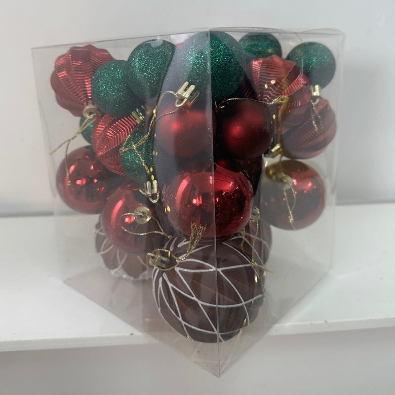 Saint Yuan Electroplated Christmas Ball Set 36pcs Christmas Tree Decorations Window Display Personality Decoration Ornament