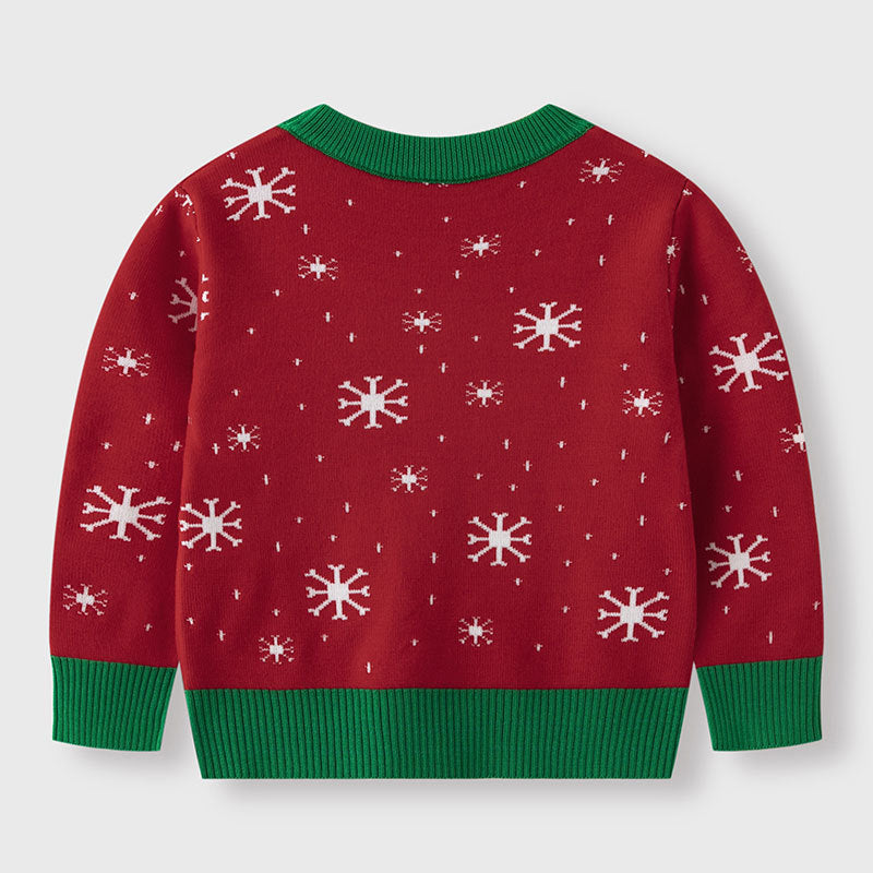 Children's Christmas Socks Red Sweater Baby Undercover Knitted Sweater