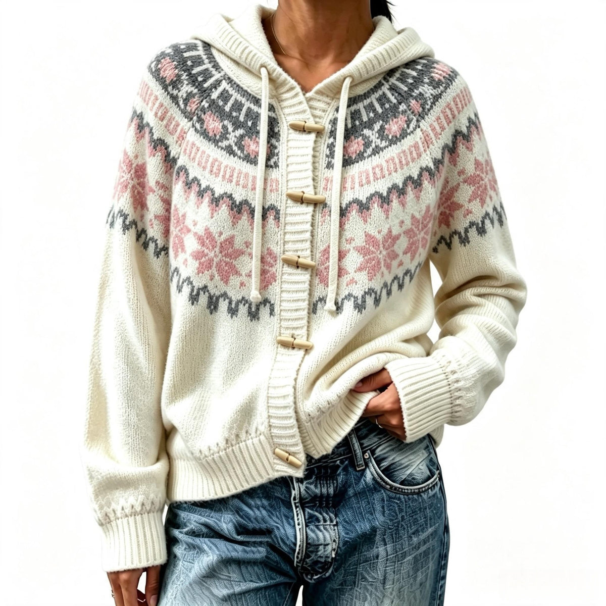 Loose hooded sweater