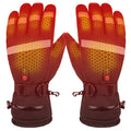 Heated gloves with touch screen charging and five finger heating for sports skiing electrically heated and warm gloves
