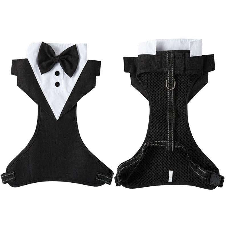 New Pet Haulage Cord Breast Strap corgi Teddy Fadou Clothes Explosion proof Chong Holiday Suit Dress