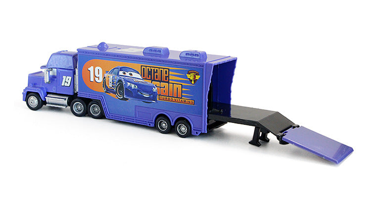 Car Racing Story Container Truck Alloy Car Uncle Mike Mc Queen Crash Edition McQueen Set Transport Toys