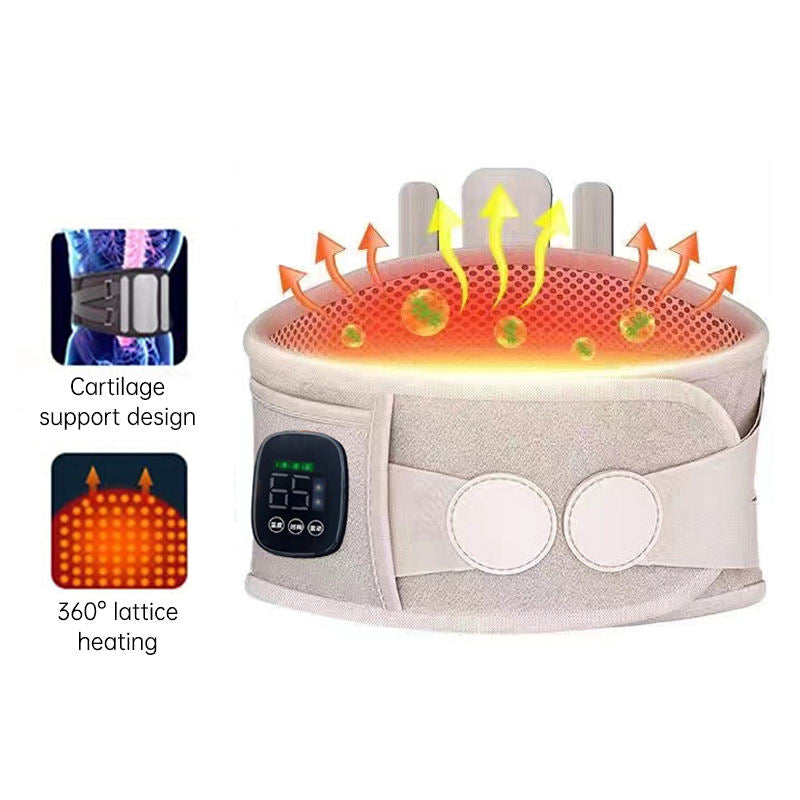 3 In 1 Heated Waist Support Massager Warm Palace Waist Belt Vibrating Infrared Electric Heating Waist Belt
