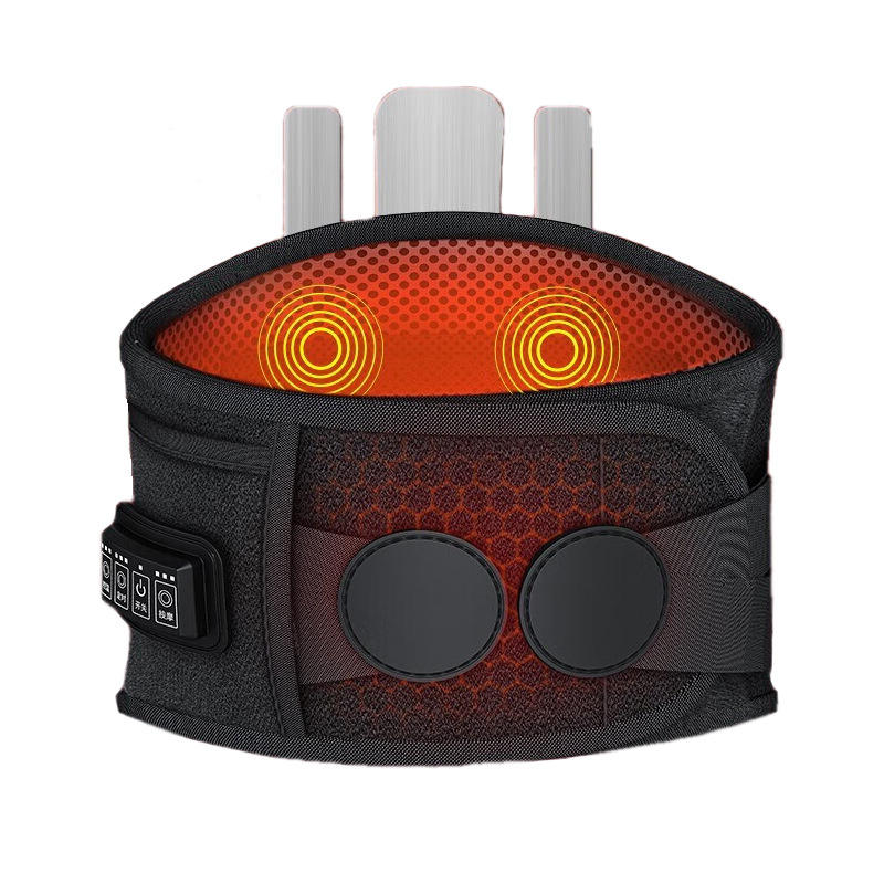 3 In 1 Heated Waist Support Massager Warm Palace Waist Belt Vibrating Infrared Electric Heating Waist Belt