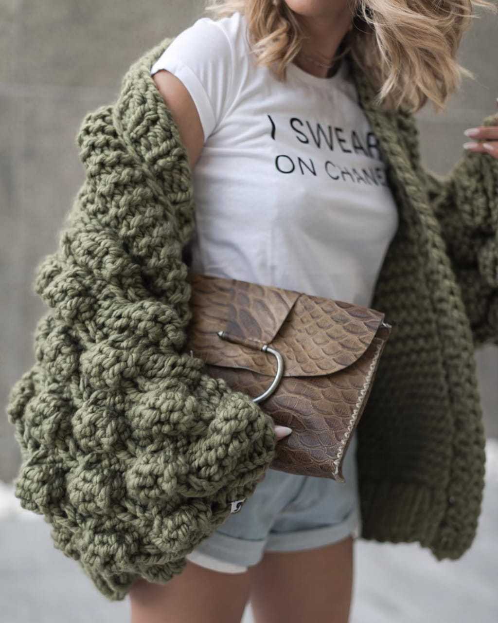 Autumn Winter Thicken Knitwear Cardigan Sweaters Sexy Puff Sleeve Handmade Knitted Cardigans Warm Sweater Outwear Coats Pink
