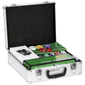 Mallette de poker coffret de poker complet 500 jetons, boîtier en ABS, cartes à jouer, dés, dealer, tapis, clés-0