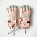 Black gray heated ski gloves USB electric heating winter outdoor warm touch screen waterproof thick anti slip palm