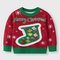 Children's Christmas Socks Red Sweater Baby Undercover Knitted Sweater