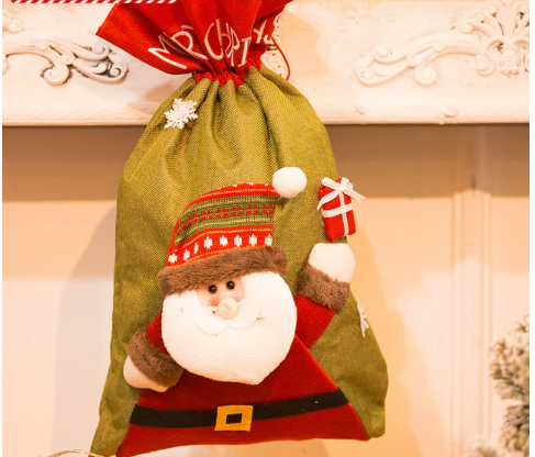 Christmas Fabric Bag, Christmas Gift BaApple Bag, Cartoon Candy Bag