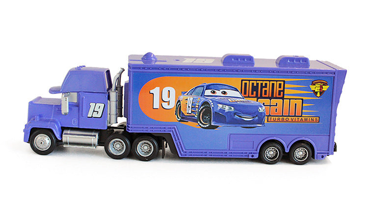 Car Racing Story Container Truck Alloy Car Uncle Mike Mc Queen Crash Edition McQueen Set Transport Toys