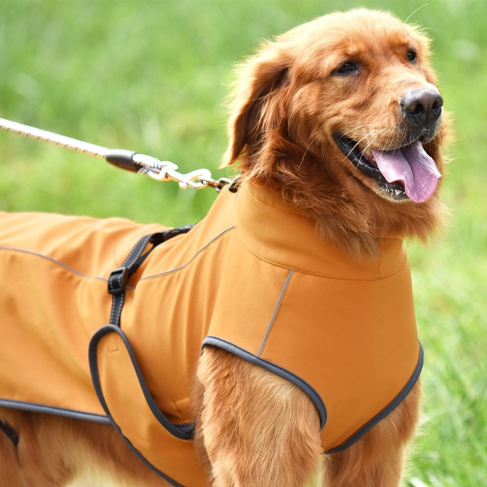 New Reflective Big Dog Clothing Autumn and Winter Warm Pet Charge Coat Golden Hair Labrador Dog Cotton Coat