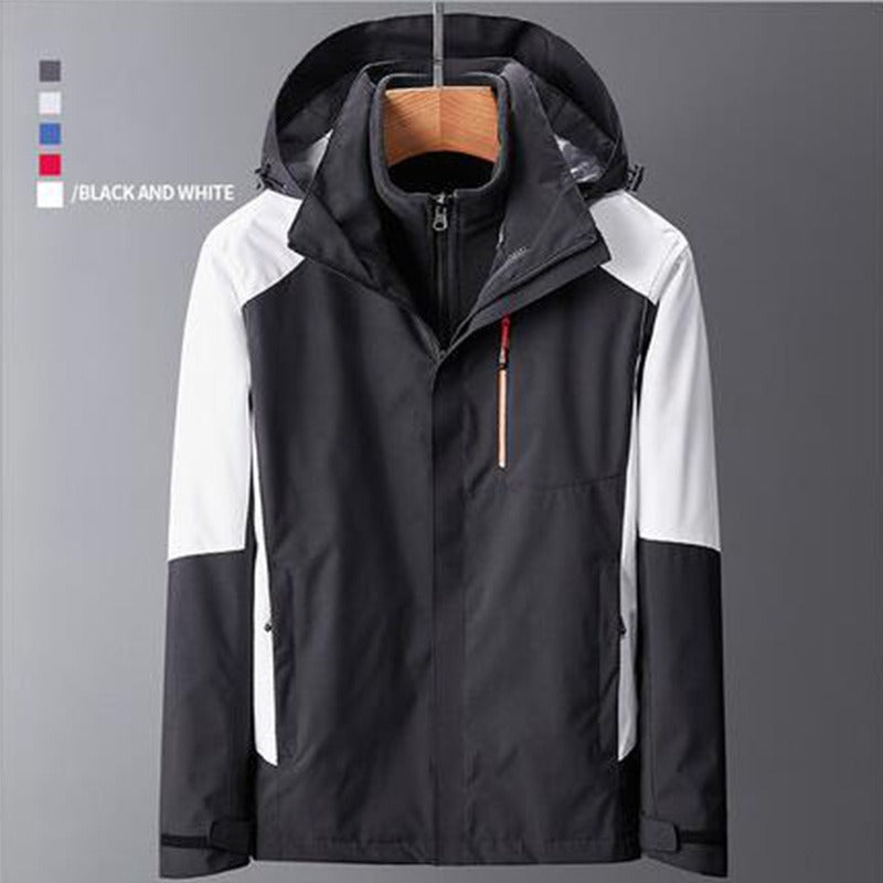 New Outdoor Rush Suit Men's 3-In-1 Two-Piece Women's Thickened Inner Liner Windproof Waterproof Ski Suit Can Print Logo