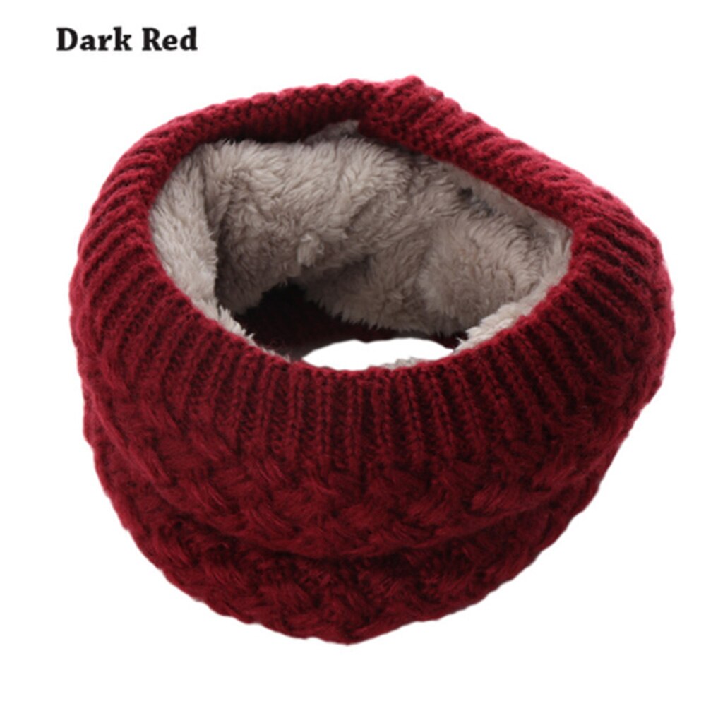 1Pc Winter Warm Brushed Knit Neck Warmer Circle Go Out Wrap Cowl Loop Snood Shawl Outdoor Ski Climbing Scarf For Men Women