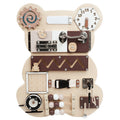 Little Bear Busy Board Children's Montessori Wall Game Board Music Mechanism Unlocking Busy Board Toy