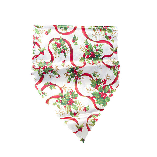 35*180cm Christmas Table Runner Mat Tablecloth Flag Home Party Decorative Santa Claus Tapestry Table Runners New Year