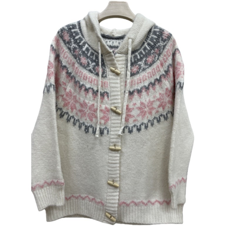 Loose hooded sweater