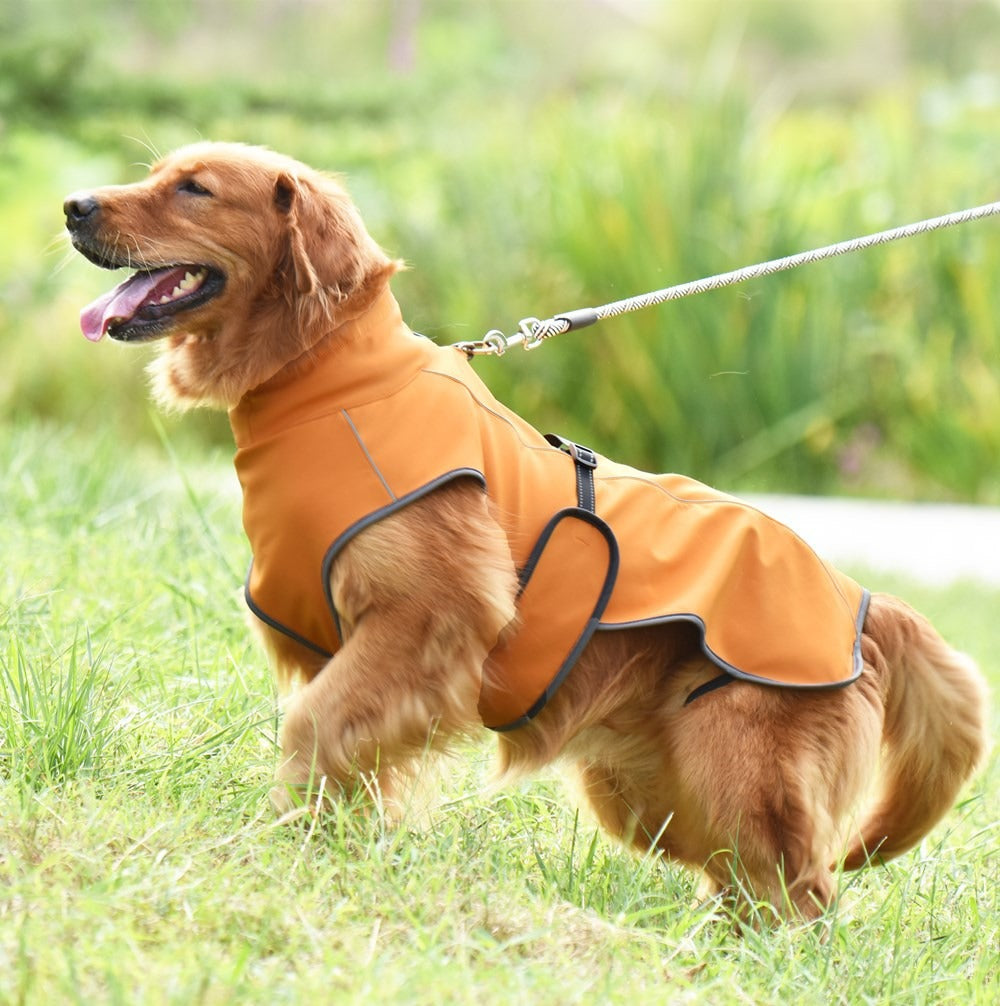 New Reflective Big Dog Clothing Autumn and Winter Warm Pet Charge Coat Golden Hair Labrador Dog Cotton Coat