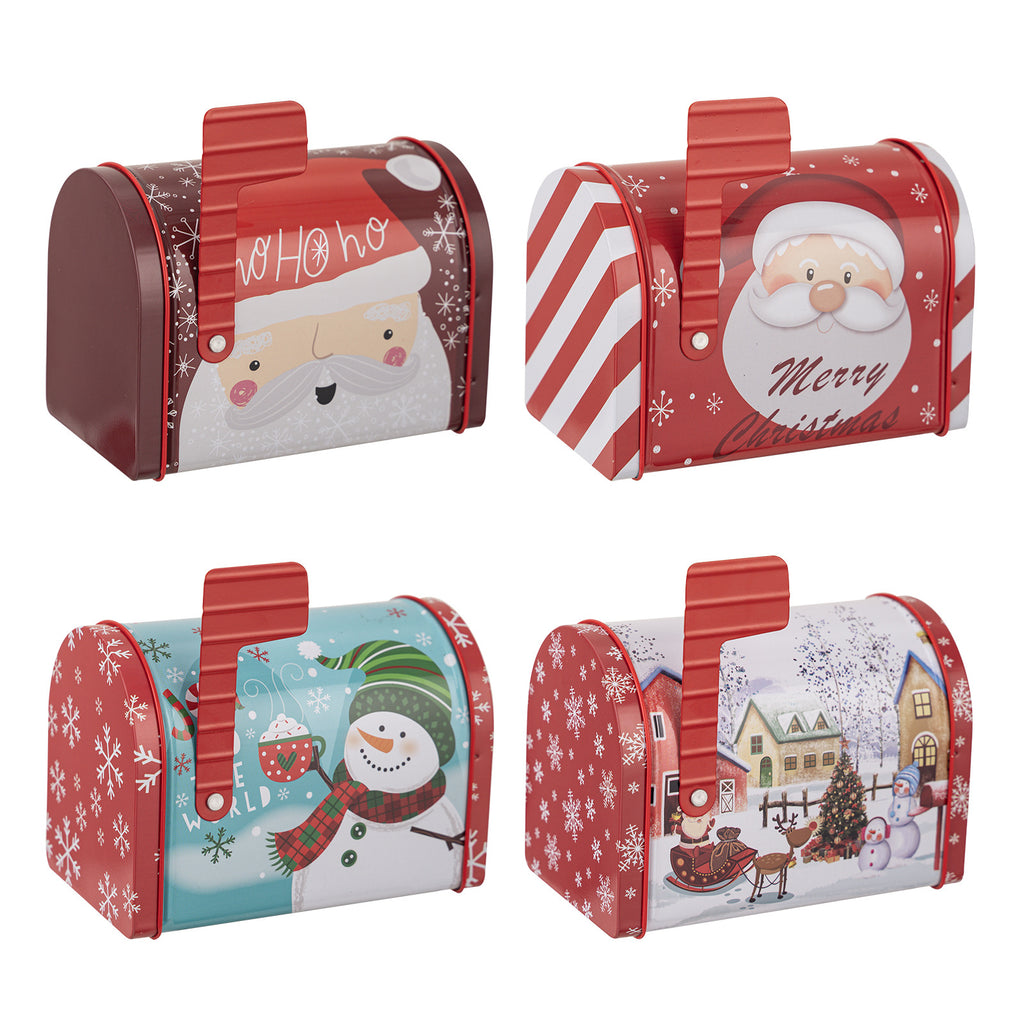 New Christmas decoration products, Christmas mailbox, tin box, gift box, candy box, gift box, ornament