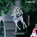 Acrylic Christmas Snowflake Reindeer Ornament Hanging Decoration Transparent Ice Crystal Snowflake Christmas Tree Decorative Atmosphere Arrangement