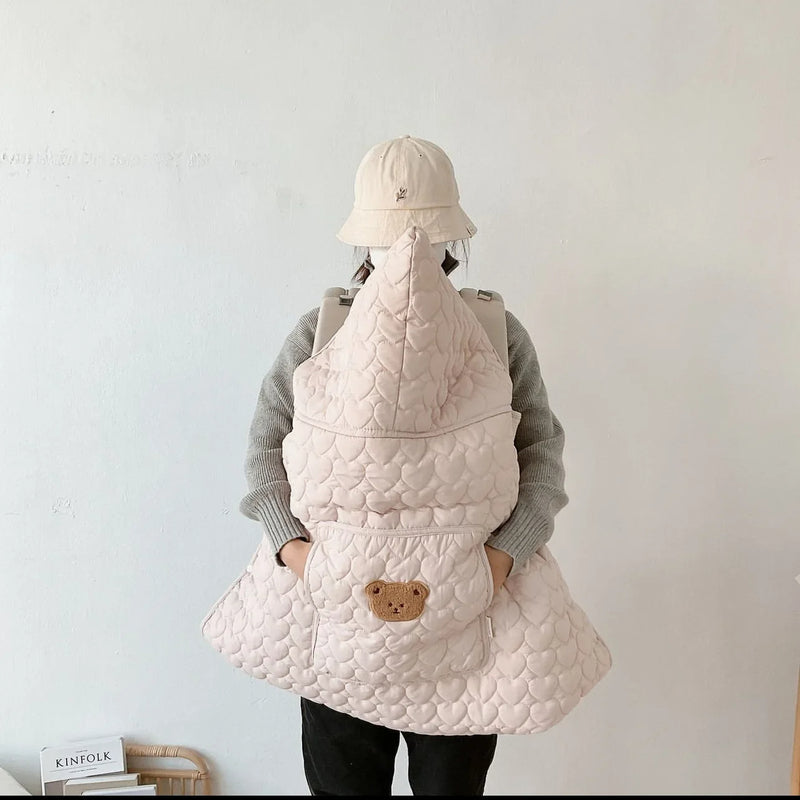 Winter Stroller Blanket Fleece Warm Baby Blanket Newborn Swaddle Infant Accessory Quilted Windproof Cloak Strap Wrap Quilt Cover