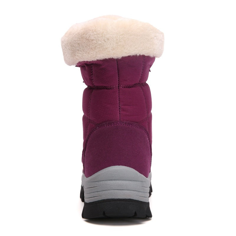 Women's winter plush warm cotton shoes, oversized cotton shoes, snow boots, middle-aged and elderly outdoor snow boots, high top cotton shoes