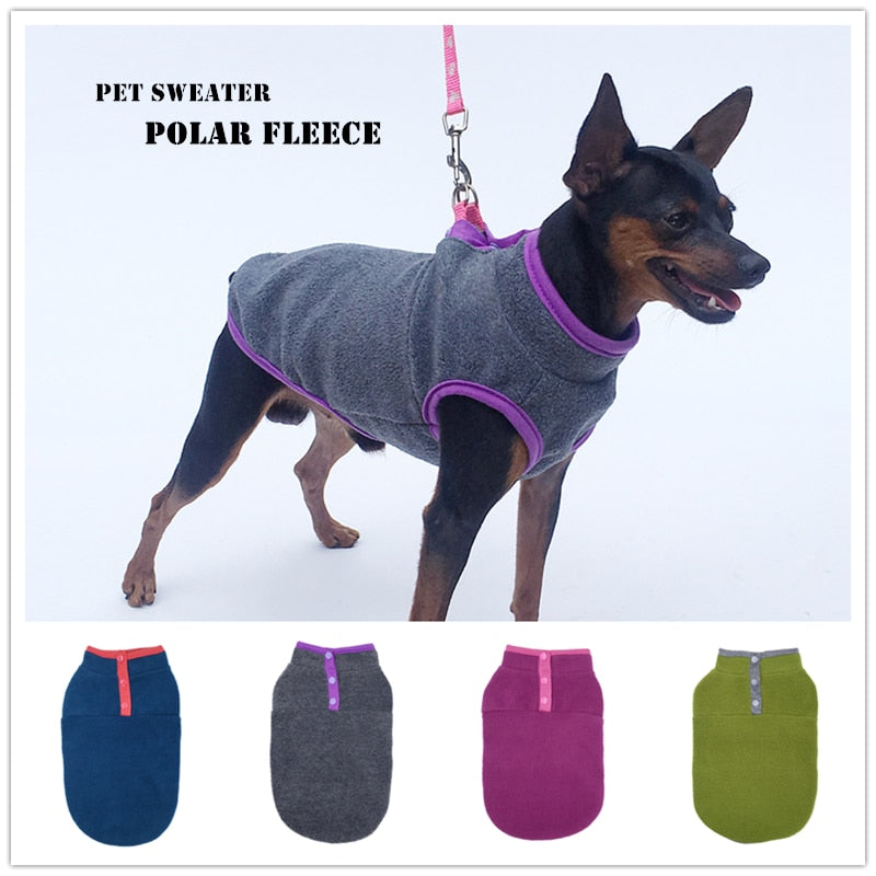 Dog Clothes Winter Warm Dog Clothing Fleece Sweater Soft Thicken Costume Vest Pet Cat Jacket