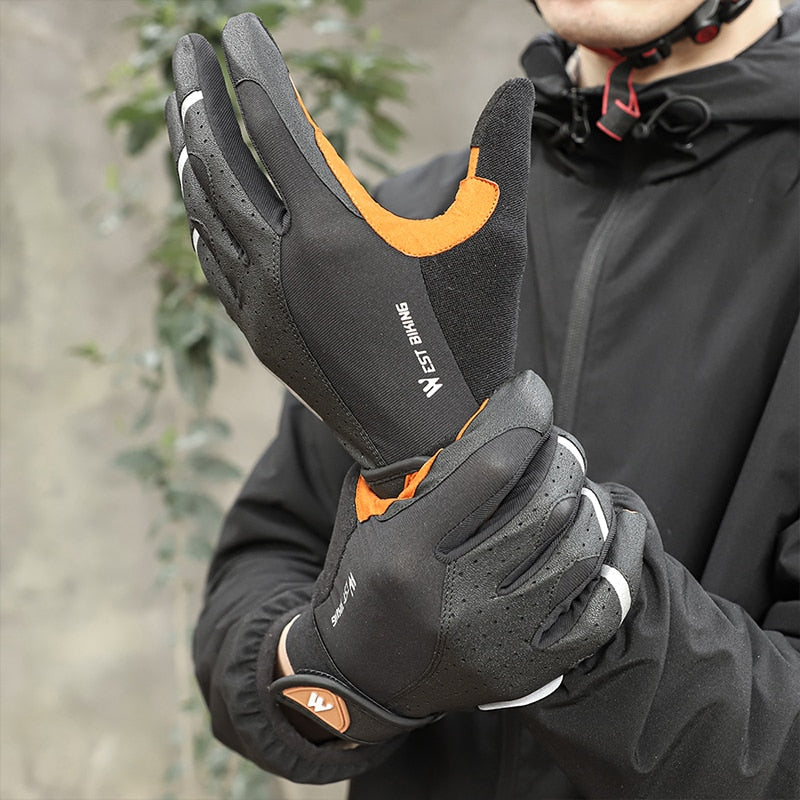WEST BIKING Sports Cycling Gloves Touch Screen Men Women Gloves Winter Windproof MTB Bicycle Motorcycle Ski Snow Fitness Gloves