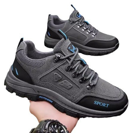 Men's shoes autumn anti slip and wear-resistant construction site work travel shoes outdoor hiking workwear labor protection trendy shoes