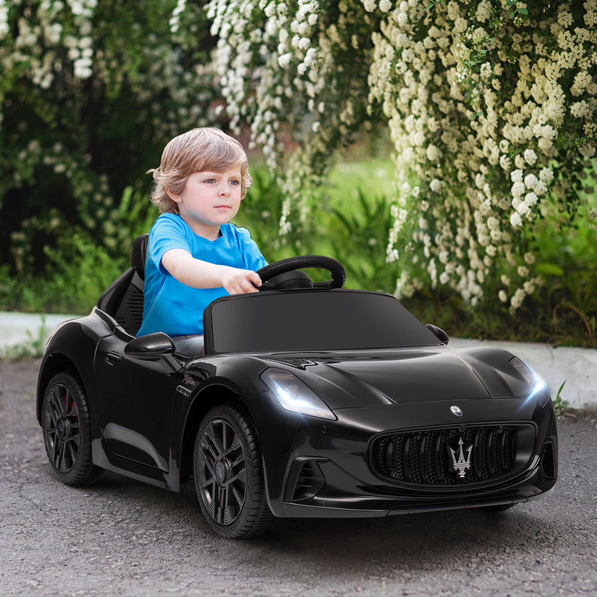 Voiture électrique pour enfants sous licence Maserati Gran Turismo Folgore, 12V avec télécommande, de 3 à 5 ans, noir-9