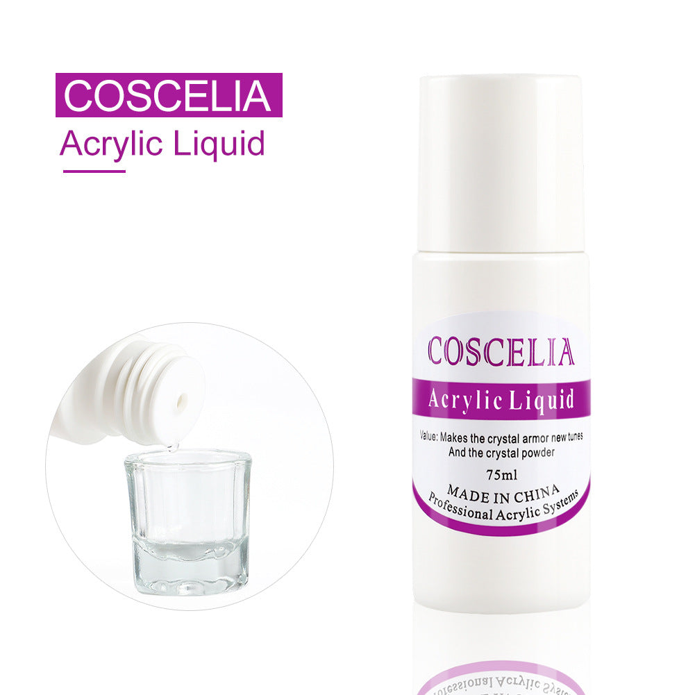 White Pink Crystal Powder 30ml Crystal Liquid Novice Suit Carved Extension Manicure Beginner Crystal Nail Suit