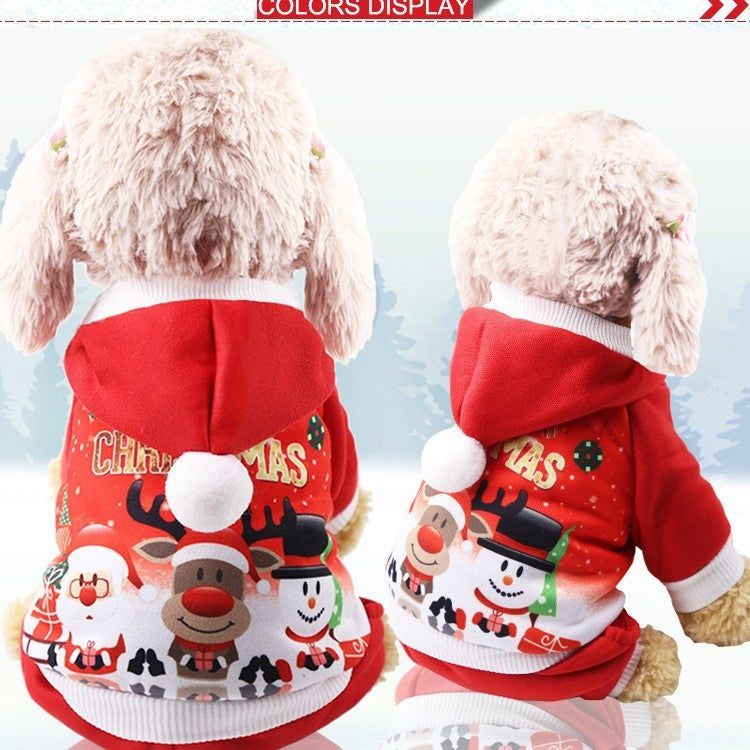 Christmas Plush Cat Dog Pet Autumn/Winter Teddy Bear Fighting Clothes