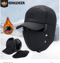 DAIWA Fishing Winter Thermal Bomber Hats Men Women Fashion Ear Protection Face Windproof Ski Cap Velvet Thicken Couple Hat
