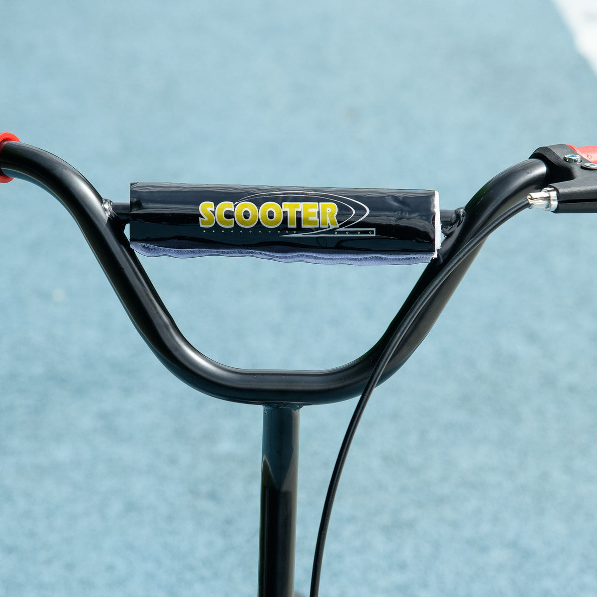 Trottinette patinette scooter enfant grandes roues de 6 à 12 ans hauteur réglable frein arrière béquille rouge-8