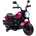 Moto électrique pour enfants 3 km/h 6V avec phare LED 2 roues d'entraînement de 18 à 36 mois avec moteur puissant rose-0