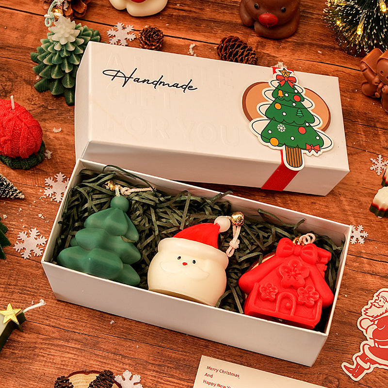 Christmas Handmade Fragrance Candles Hand in Hand Gift Christmas Tree Deer Shaped Aromatherapy Candle Gift Box