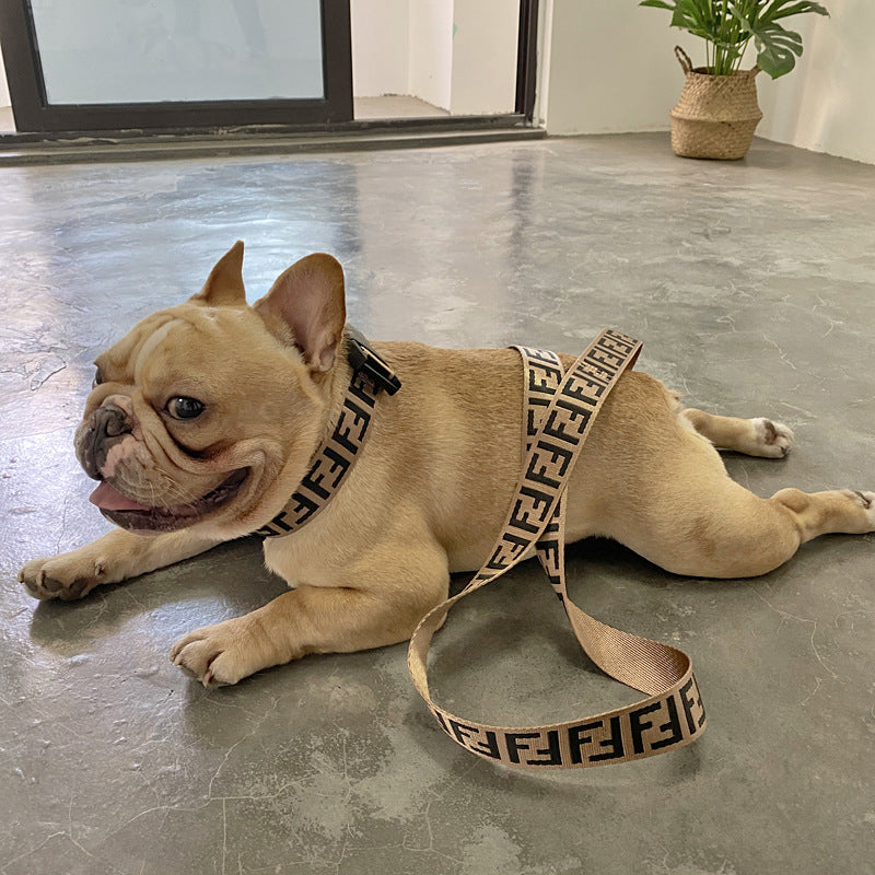 Trend Brand Pet Traction Rope Vest Chest Strap Explosion proof Flushing Dog Chain Fadou Keji Teddy Neck Collar