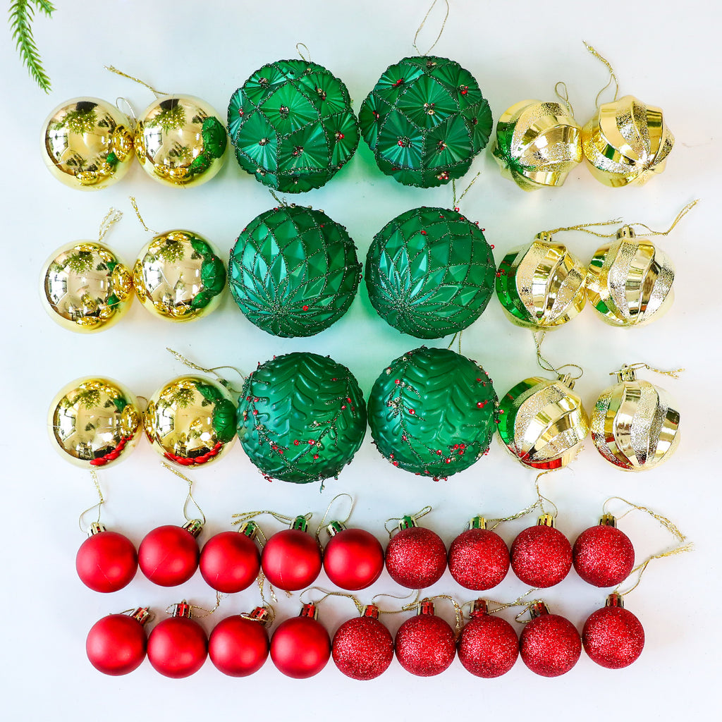 Saint Yuan Electroplated Christmas Ball Set 36pcs Christmas Tree Decorations Window Display Personality Decoration Ornament
