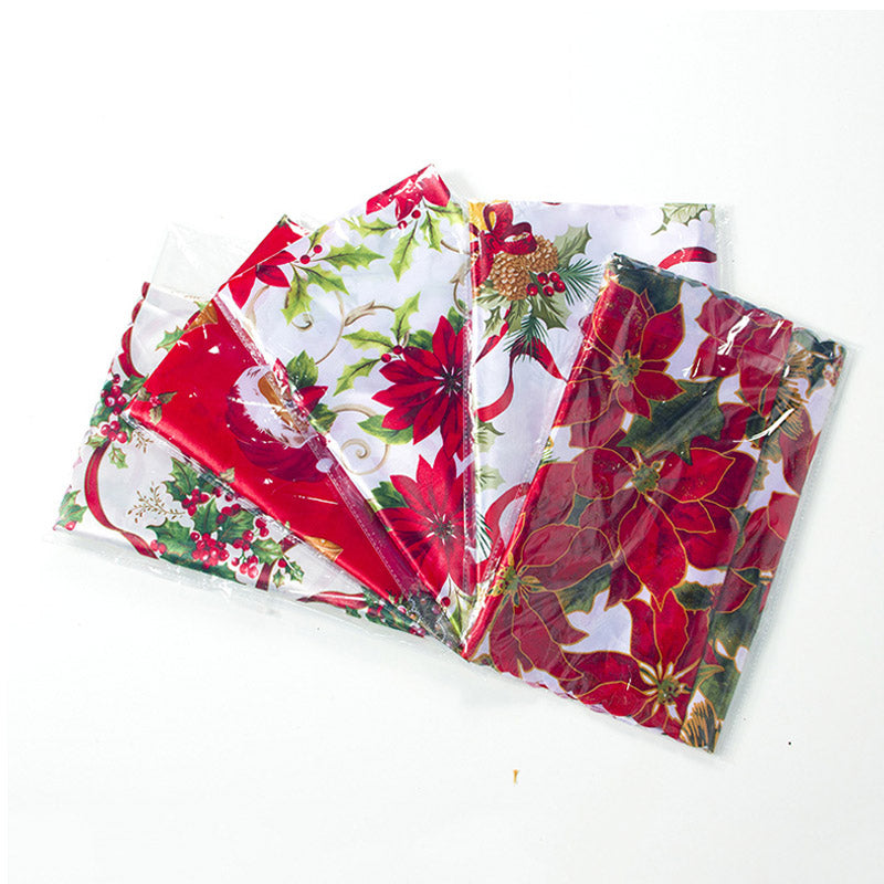 35*180cm Christmas Table Runner Mat Tablecloth Flag Home Party Decorative Santa Claus Tapestry Table Runners New Year