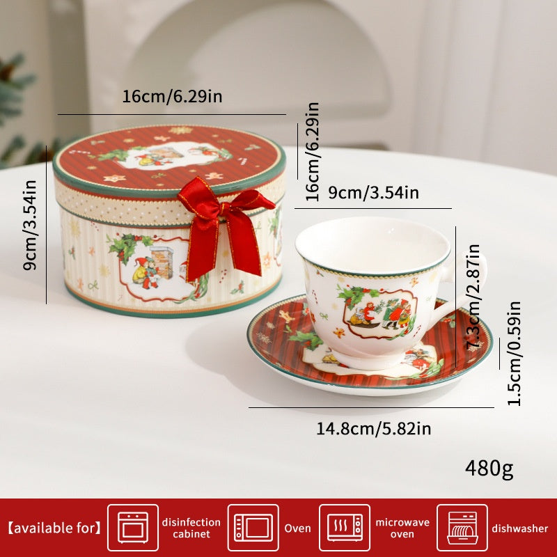 Christmas Elegant Ceramic Tableware Set - Bowl PlateSimple Luxury Style Dinnerware Gift Set