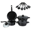 13-Piece Premium Non-Stick Cookware Set: Frying Pans, Casserole, Wok, Multi-Func, Stylish, Durable, Outdoor-Ready