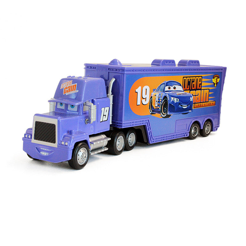Car Racing Story Container Truck Alloy Car Uncle Mike Mc Queen Crash Edition McQueen Set Transport Toys