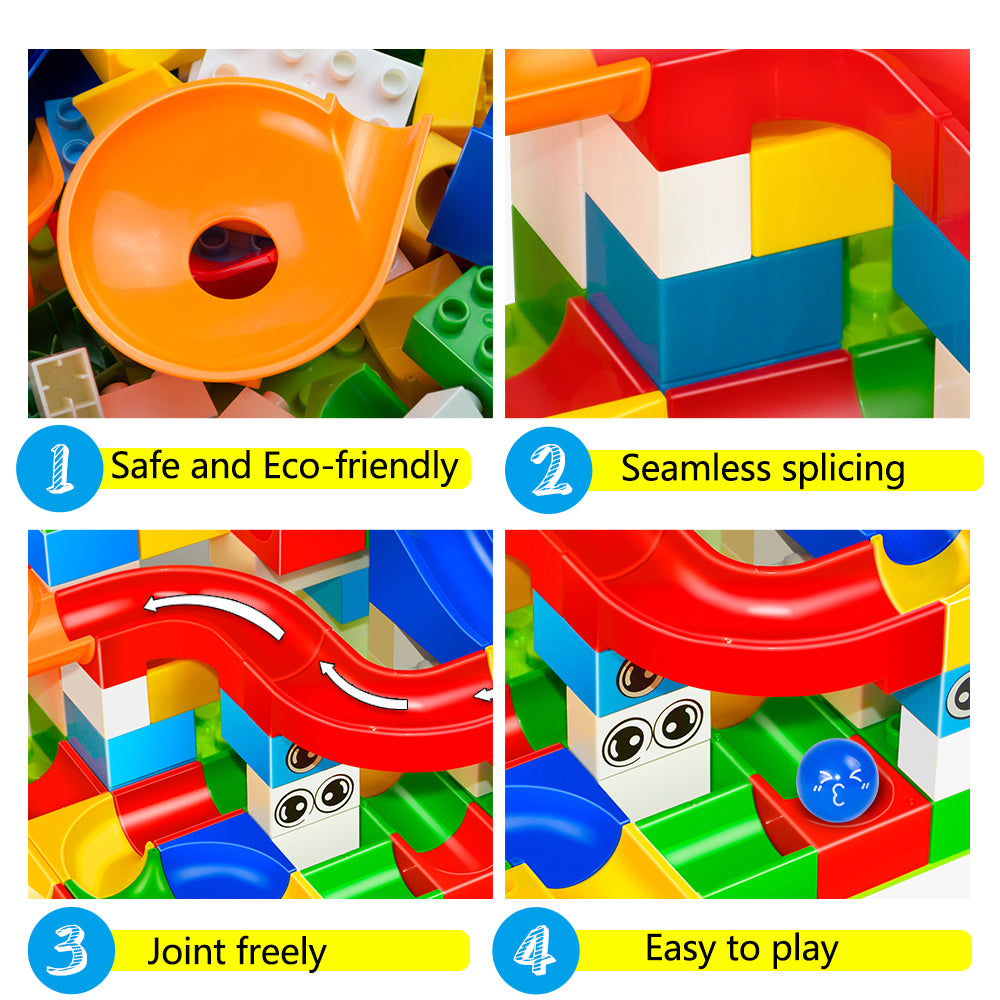 Marble Race Run Maze Balls Track Building Blocks ABS Funnel Slide Big Size Bricks Compatible LegoING Duplo kids Blocks