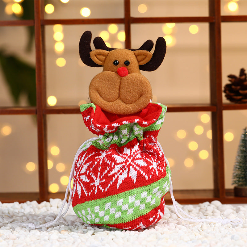 Christmas Children's Gift Bag New Christmas Knitted Apple Bag Christmas Christmas Christmas Eve Candy Bag Gift Bag