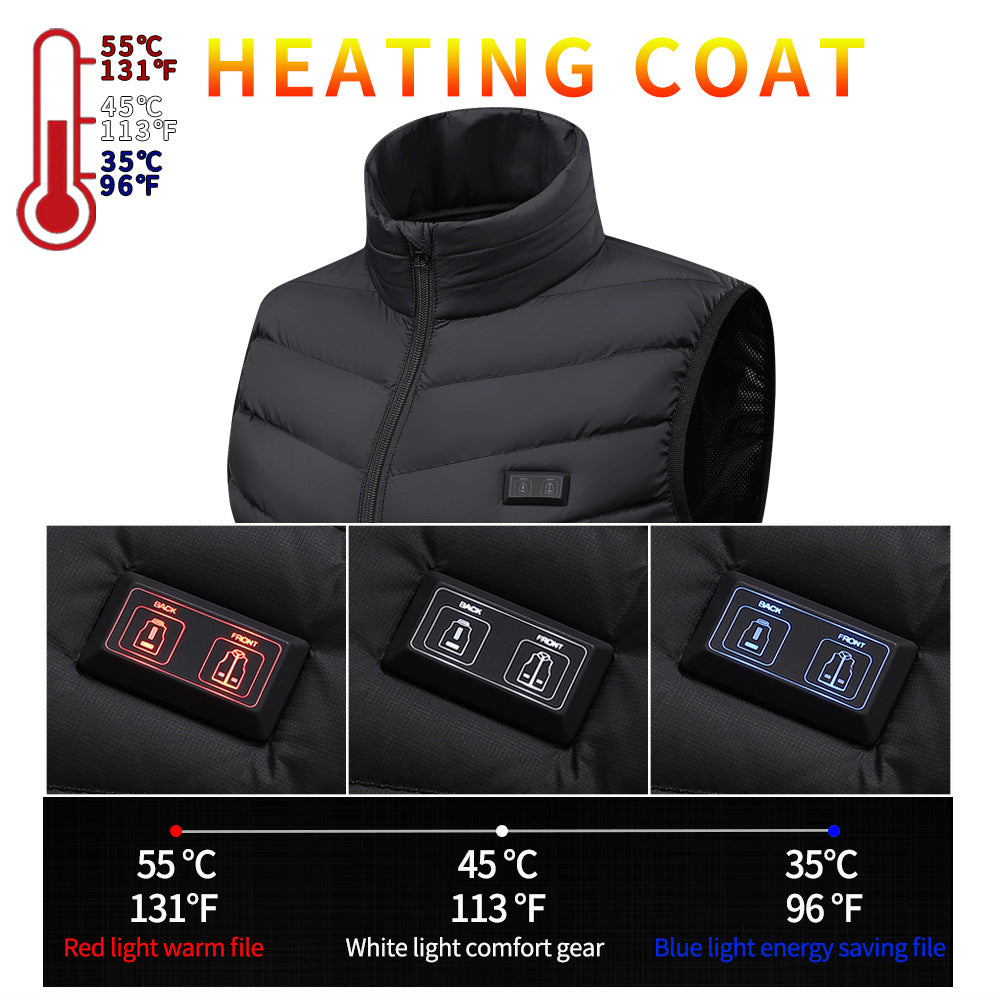 Women's heated vest heated vest dual control switch charging jacket